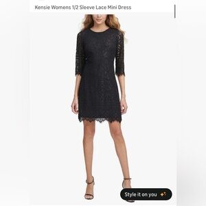 Kensie women’s 1/2 sleeve lace mini dress size 10 NWT!